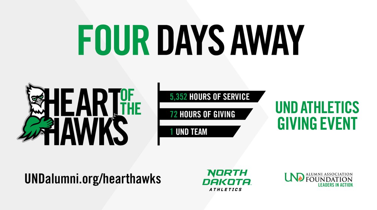 undalumni's tweet photo. 4️⃣ DAYS

#HelpingHawks | #UNDproud https://t.co/rtwOisvnUs