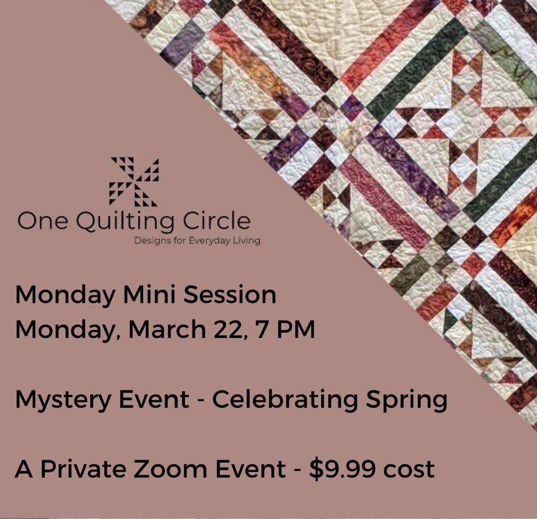 Won't you join me for a very special Quilting Day Monday Mini on 03/22? conta.cc/3ey7KHn