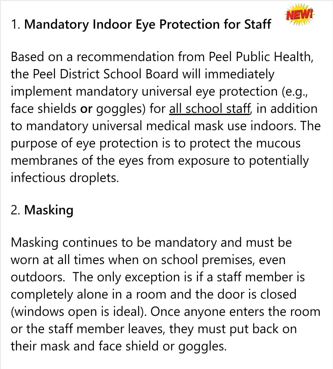 jillpromoli's tweet photo. Instead of March Break, @PeelSchools teachers get an email suggesting they're the cause of #COVID19 spread in schools.

Safe for 26 students to eat together unmasked, but not for teachers to have a sip of water, or 'congregate with anyone else'.

What is this? #onpoli #onted https://t.co/V2XctoMsTH