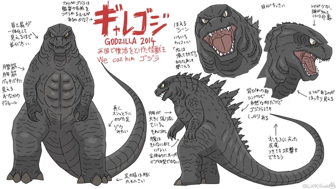 ギャレゴジのデフォルメイラスト練習#ゴジラ #Godzilla 
