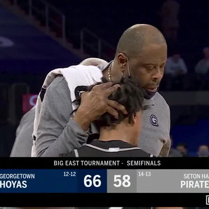 SportsCenter's tweet photo. Patrick Ewing's Georgetown Hoyas are headed to the Big East championship!

They play tomorrow night at MSG 💪 https://t.co/2MCrBVP1f0