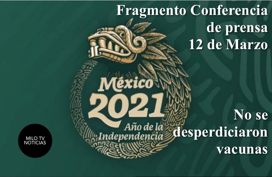 TvMilo's tweet photo. Fragmento #ConferenciaDePrensa del 12 de marzo. “No se desperdició ninguna vacuna” https://t.co/sVcACOBRBO https://t.co/CWMQ3cM3Em