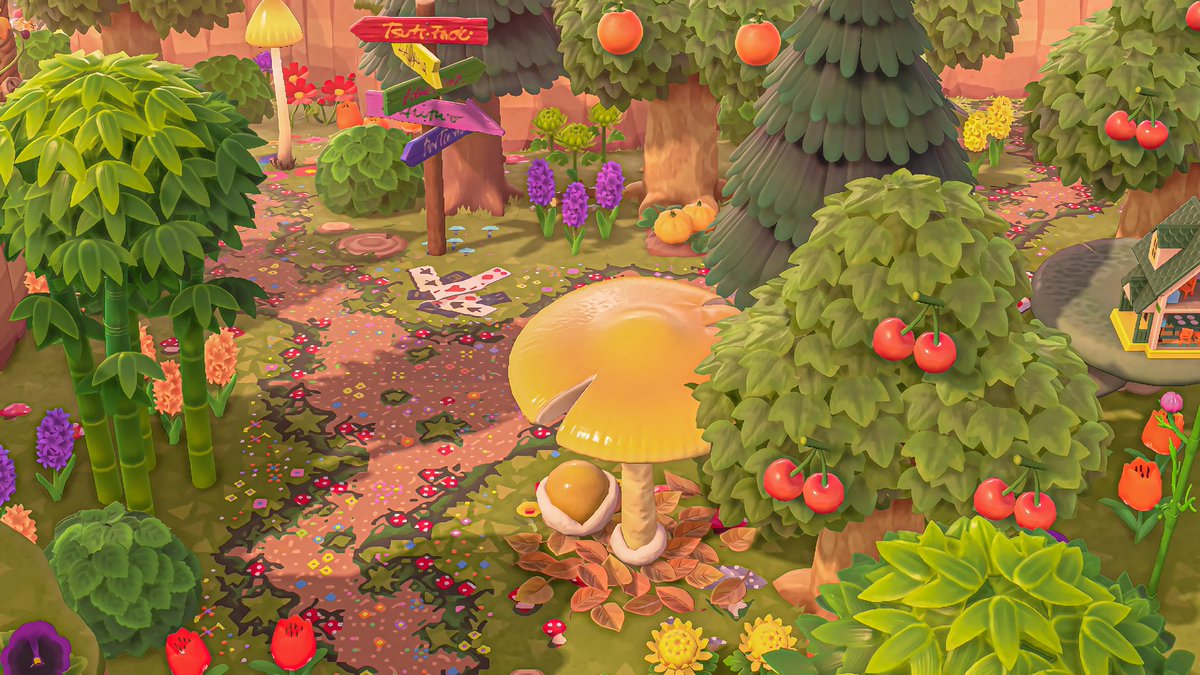 yukaaVT's tweet photo. ˚୨୧⋆｡˚ —— cute mush path! 

Here it is guys! I hope you all enjoy my cute mushy path I made! 🍄

• preset: “fairytale” by me •

#ACNH #どうぶつの森 https://t.co/kVOmaKr6Lf