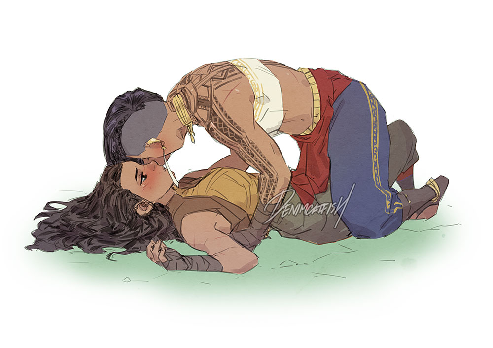 denimcatfish's tweet image. Wanted to sketch a post-sparring moment.