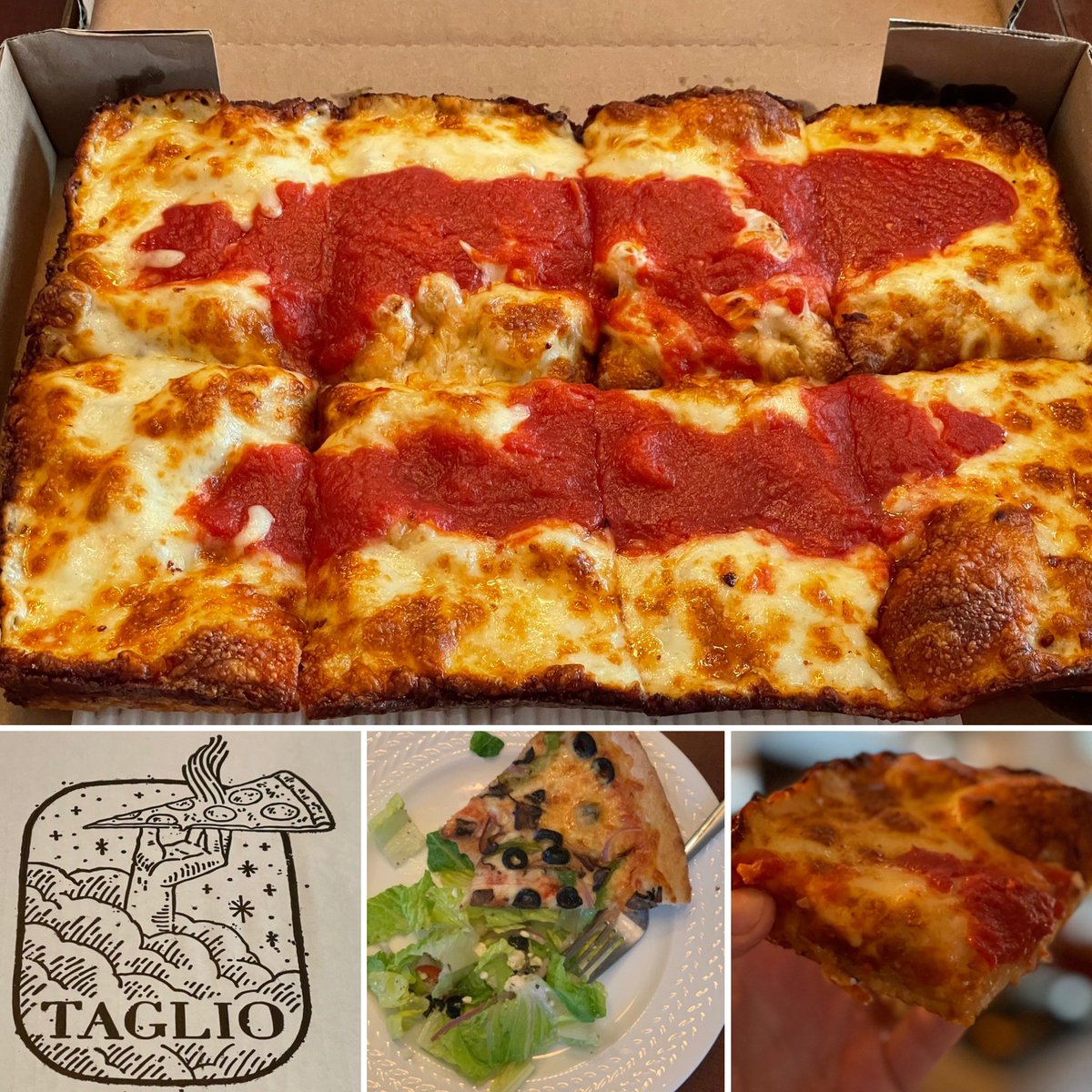 Week 4 of the #TeamBerkowitz Local Pizza Tour! @EatTaglio in #ColumbiaTusculum is the real deal! We tried both the #Detroitstyle #deepdish & a #traditional crust #pizza. Both were excellent! 👍🍕👍

#TGIF #EatLocal #BuyLocal #familydinner #Cincy #CincyPizza #Cincinnati #Ohio