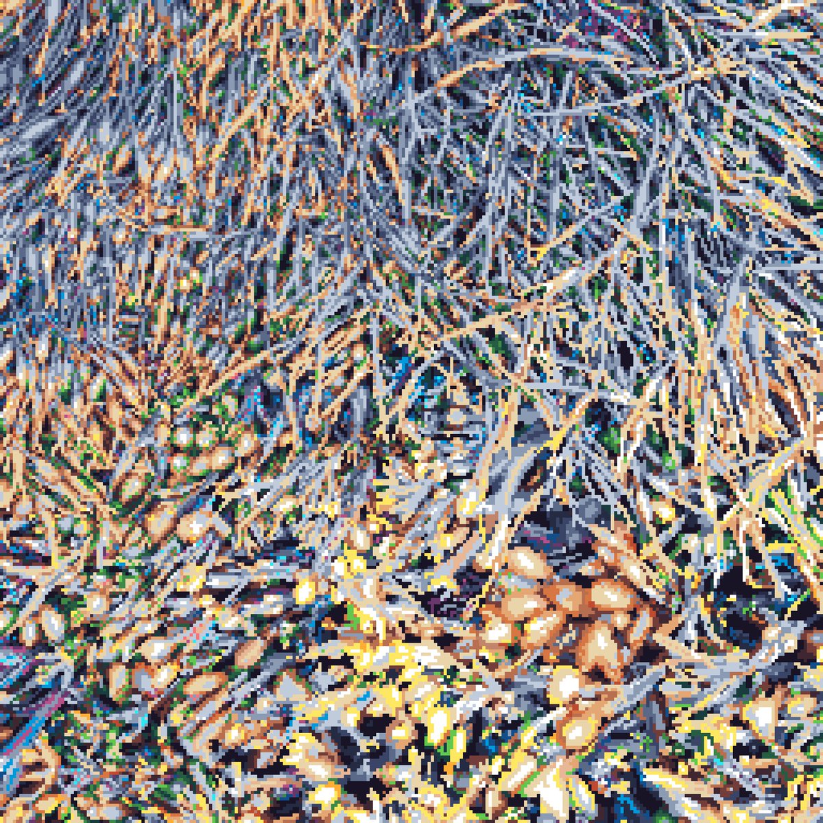 Just finished this new pixel art drawing today, of seaweed at low tide in Maine. #pixelart