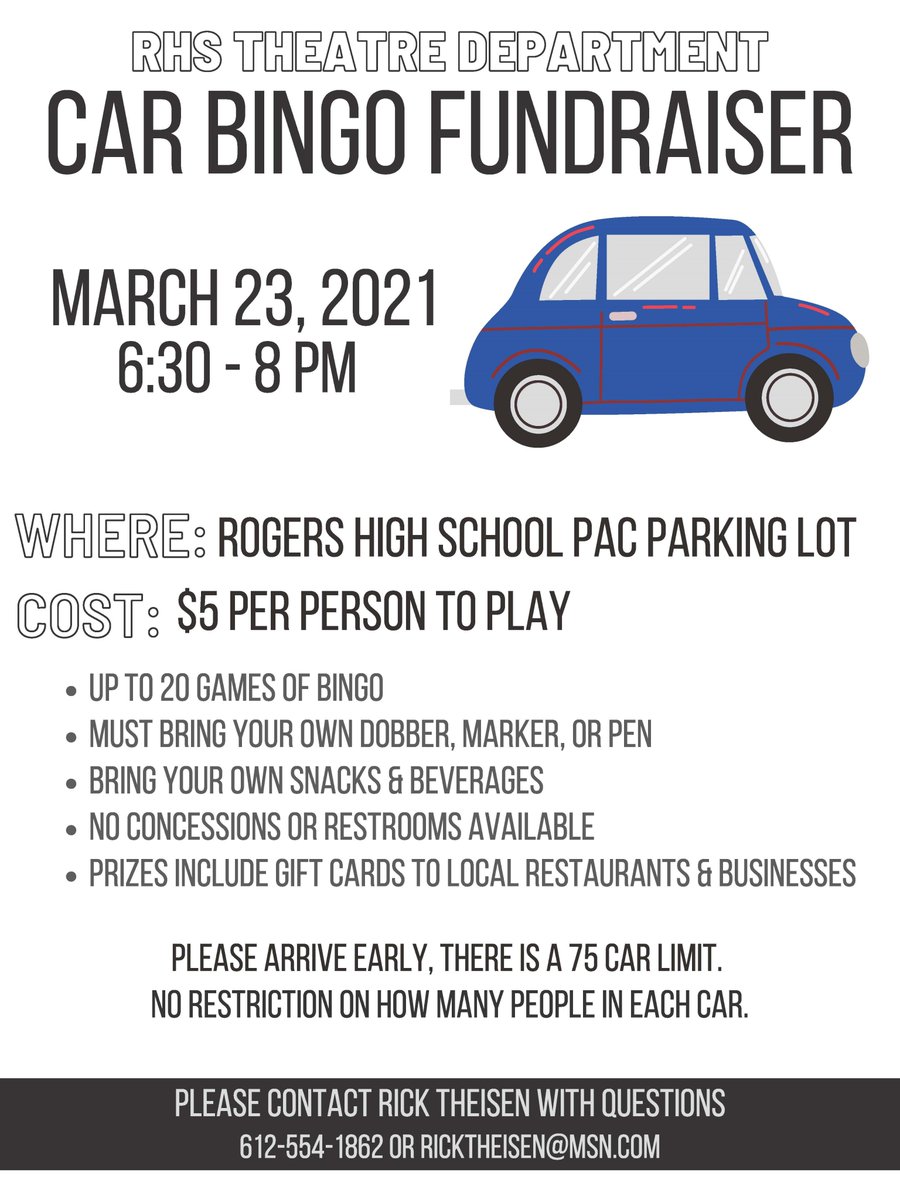 I don't know about you but, I'm missing BINGO night! Join us for this Drama Fundraiser and win some💰monies!💲 💵 We🚗dont 🚙care 🛻what 🚔you🚜 come🚂out 🚢in,🚀Just get here early!  #PackTheParkingLot <a href="/rhstheatredept/">RHS Theatre Dept.</a> Support STARR: Student Theatrical Arts Association.  RT!