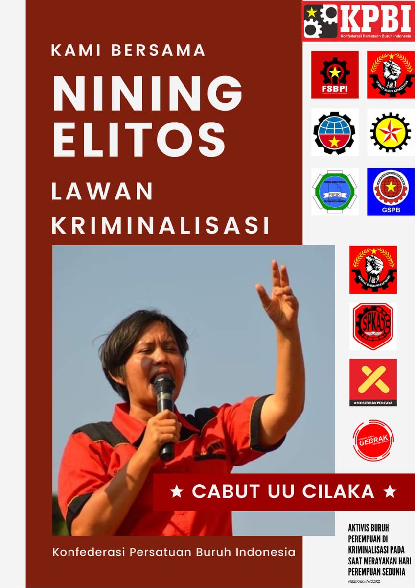 FsbnK's tweet photo. #StayWithNiningElitos
@TMCPoldaMetro
#EverythingWillBeOk
#CabutOmnibusLaw
#ReformasiDiKorupsi
#MosiTidakPercaya
#GEBRAKinIWD2021
#KASBI
#StopPembungkamanDemokrasi
#PolriJanganArogan 
#PerempuanMelawanKetidakadilan https://t.co/lG6seB2mt8