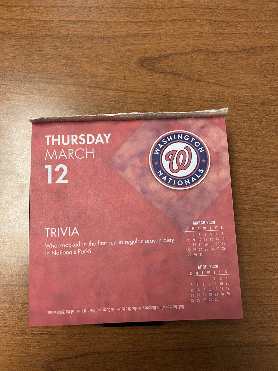 HistoryWright's tweet photo. My school desk calendar from last year. #covidlockdown https://t.co/3MNvCexi75