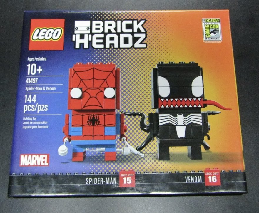 TheVenomSite 🔜SDCC on Twitter: "Spider-Man and Venom LEGO Brickheadz set,  exclusive to SDCC 2017. You could buy this set at the event for $40, but  now sells on the secondhand market for