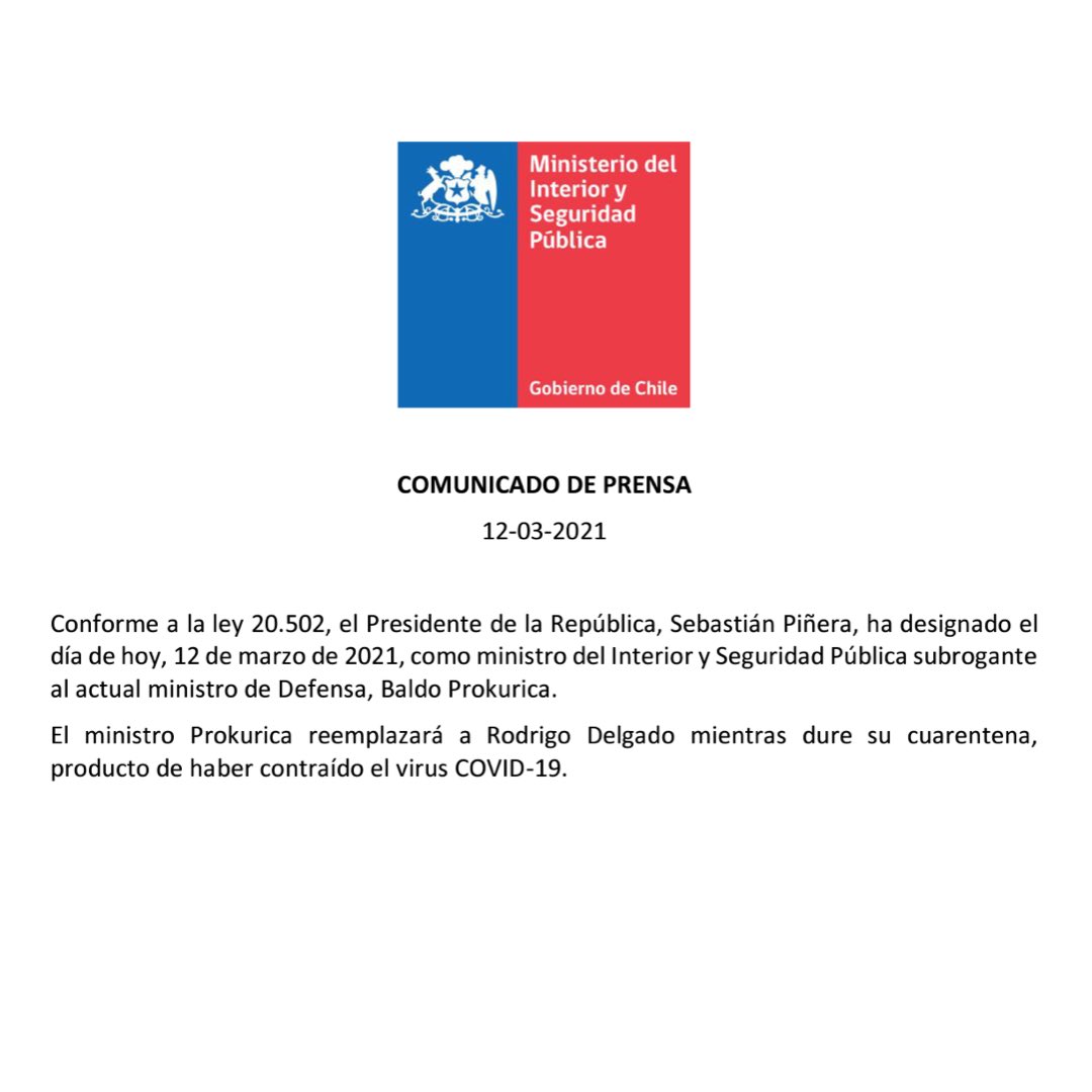Ministerio del Interior Chile on Twitter "Ministerio del Interior y