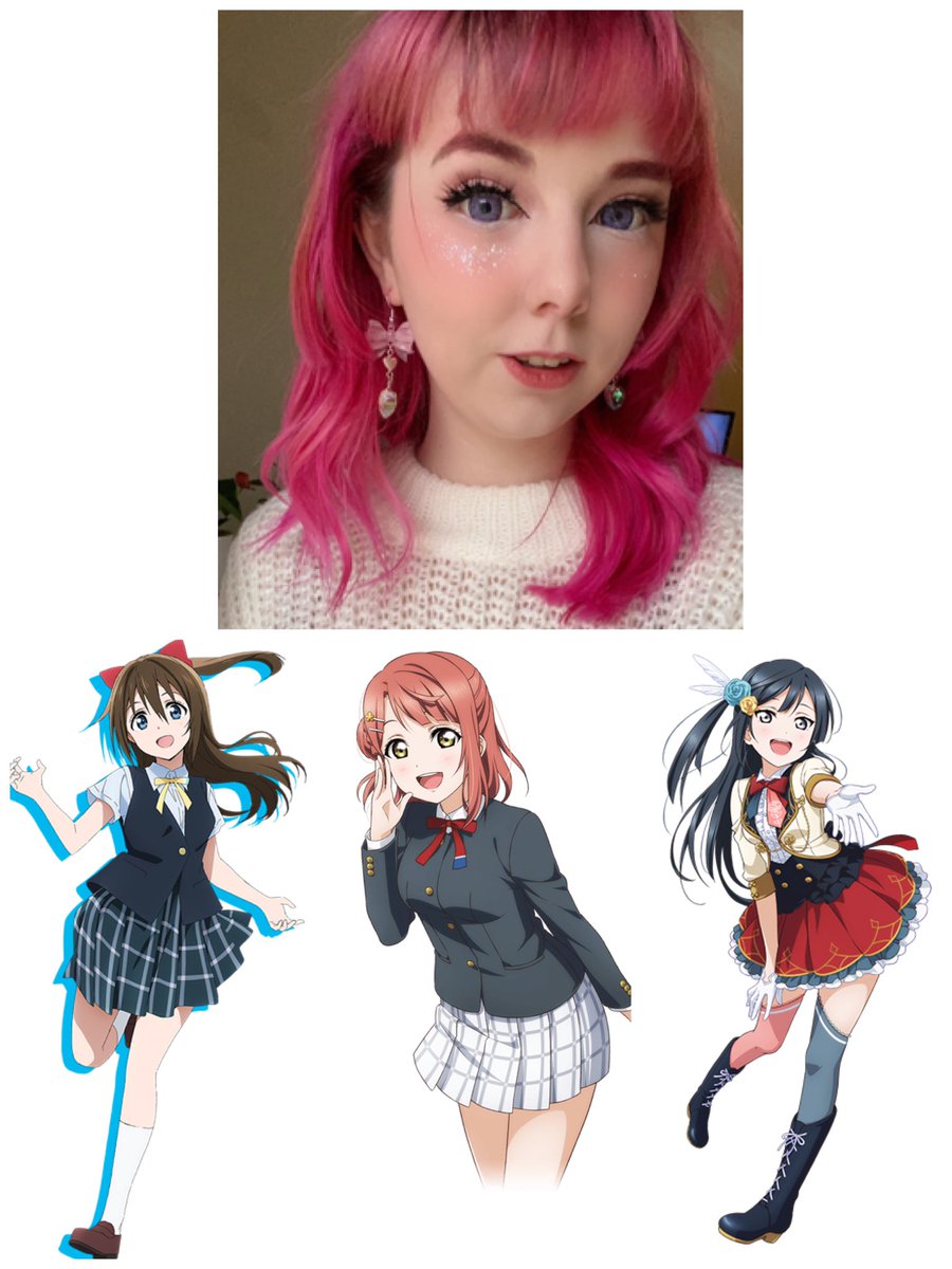 AllyceHime's tweet photo. We can’t make decisions, pick for us. Who cosplays who? 
For those who don’t know my friends the order left to right is Amy, me, Hailey
For those who don’t know Love Live order left to right is Shizuku, Ayumu, Setsuna https://t.co/GMIZK7FMGA