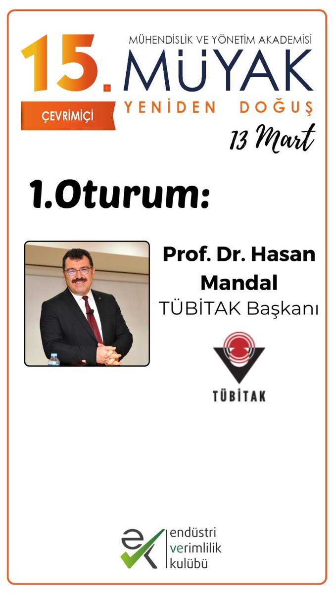 İlk oturumumuz TÜBİTAK Başkanı Prof.Dr. Hasan Mandal’ın konuşmasıyla başladı ! 🍀🎉 #yenidendoğuş