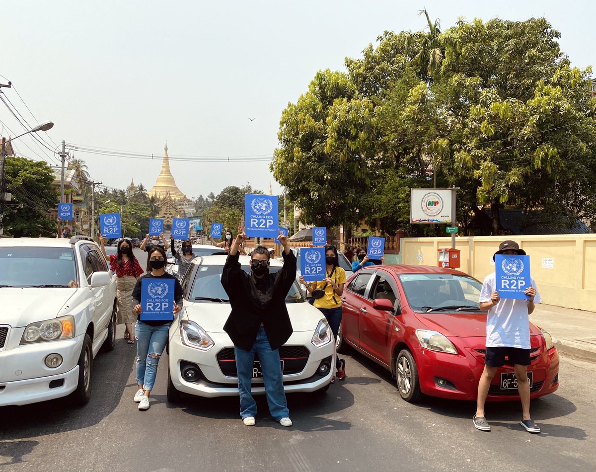 YeHein01030022's tweet photo. Car Protest .... 

13.3.2021 
🙏🏽🇲🇲
#carprotest
#savemyanmar 
#rejectmilitarycoupmyanmar
#HearTheVoiceOfMyanmar
#WhatHappenInMyanmar
#WeNeedR2PInMyanmar 
#callingforR2PResponsibilitytoProtect https://t.co/O8jshe45S8