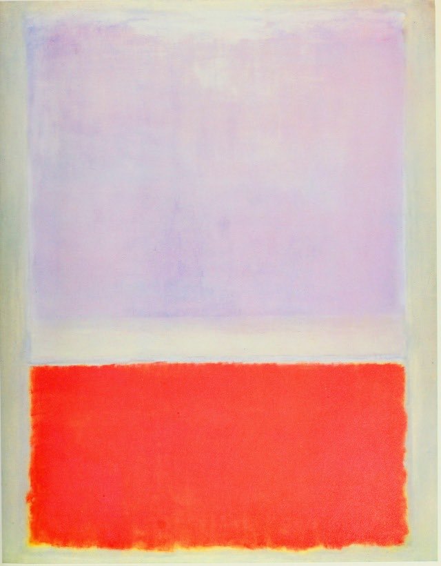 ArteBeny1's tweet photo. Mark Rothko,
Untitled (Lilac and orange on ivory)
... no words!!!
#Mark #Rothko #Abstract #Painting #Abatraction #Lilac #orange #ivory https://t.co/AoI8aZZ0d3