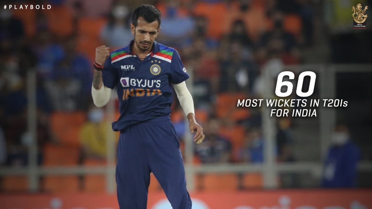 RCBTweets's tweet image. It took the rook just 4⃣6⃣ T20Is to become the King 😎
Congratulations,Yuzi!👏👏
📸- @bcci Twitter
#PlayBold #WeAreChallengers #INDvENG #SaturdayStat