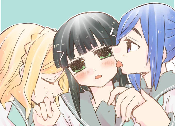 今日はサンドイッチデーだそうなのでかなダイまりサンドイッチ描いた #なかよしあくあさんねんせい 