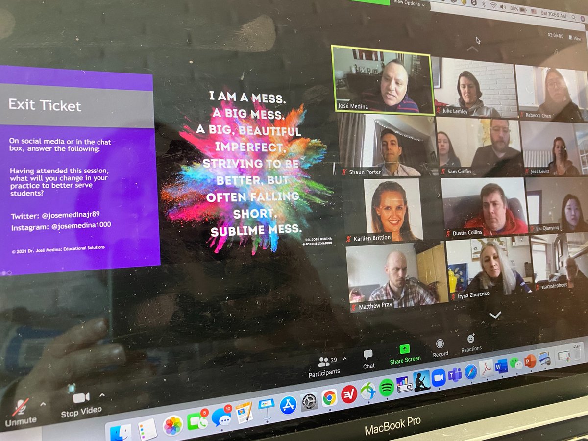 I'm loving Saturdays with educators across all of #learnISB &amp; <a href="/JoseMedinaJr89/">Dr. José Medina (él, he, his, him)</a> to learn &amp; reflect on being a better advocate and culturally responsive leader. How can we collaborate with and for our students to create access for all? #C6BiliteracyFramework #SocioculturalCompetence