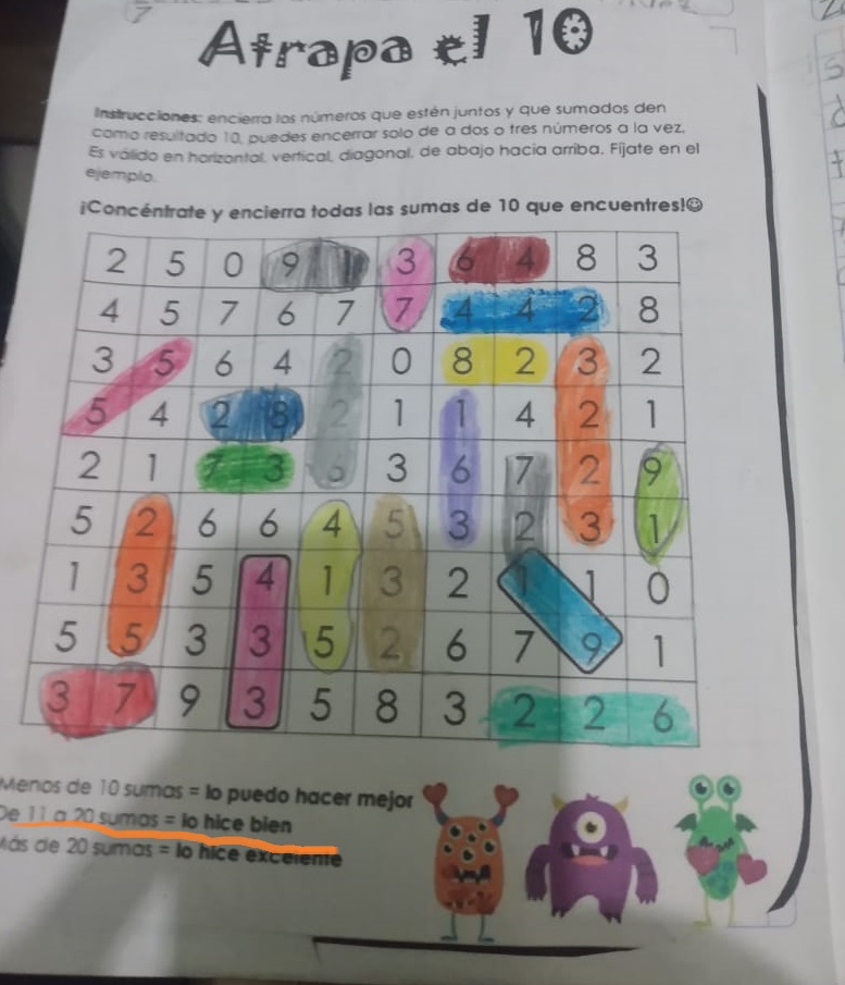 vannejimpat's tweet photo. Tomé la idea de @BeatrizCerdan  para mis alumnos de 2°, también aumentando la dificultad les cambié a Atrapa el 100, les encantó. https://t.co/fxaH4pAGnQ