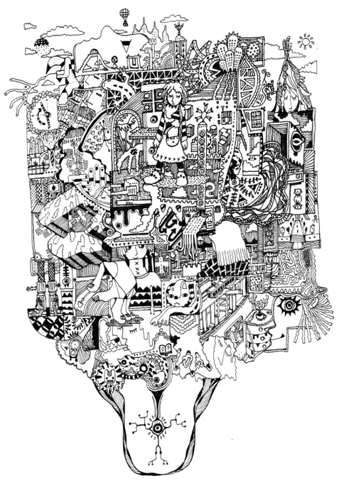 若い(若くない)頃の絵、です。 