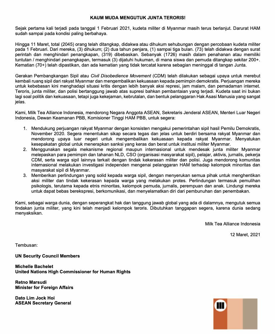 Milk Tea Alliance Indonesia - Aliansi Teh Susu tweet media