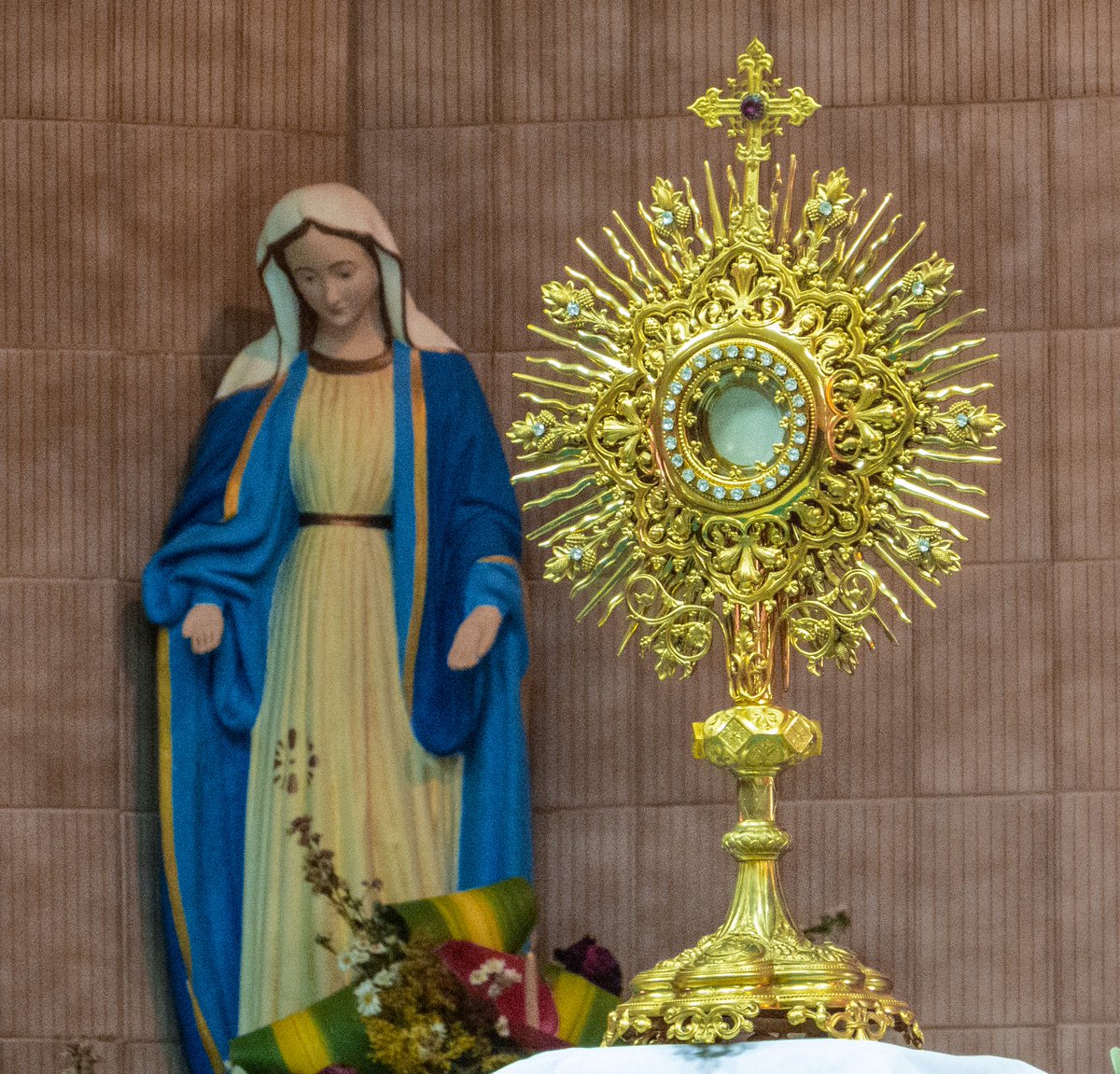 Do you realise that Jesus is there in the tabernacle expressly for you – for you alone? He burns with the desire to come into your heart… Don’t listen to the demon; laugh at him, and go without fear to receive the Jesus of peace and love. -St. Therese #Catholic #jesus