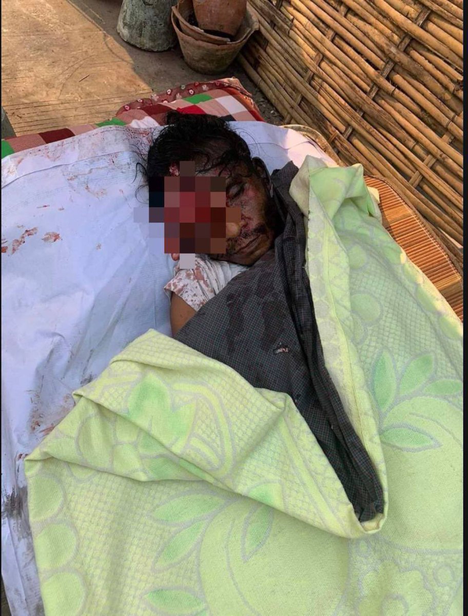 Tw // death 
After terrorists arbitrary arrested 3 teenagers in Tharkaytha, civilians followed to police station to demand release. Terrorists used live ammos to crackdown and two (Ko SITHU &amp; Ko AungAungZaw) reported dead.
TOWARDS FEDERAL UNION
#WhatsHappeningInMyanmar
#Mar13Coup
