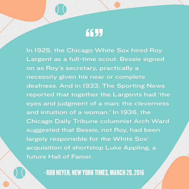 whitesox's tweet photo. Paving the way for women in scouting since 1925, Bessie Largent is known as the first female scout for the White Sox organization. In honor of #WomensHistoryMonth, take a look back at at #HERstory: