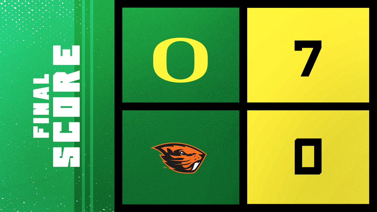 Here's the final from Goss Stadium in Corvallis. It's the Ducks' first shutout of the Beavers in 32 games. The last coming on May 17, 2013. #GoDucks