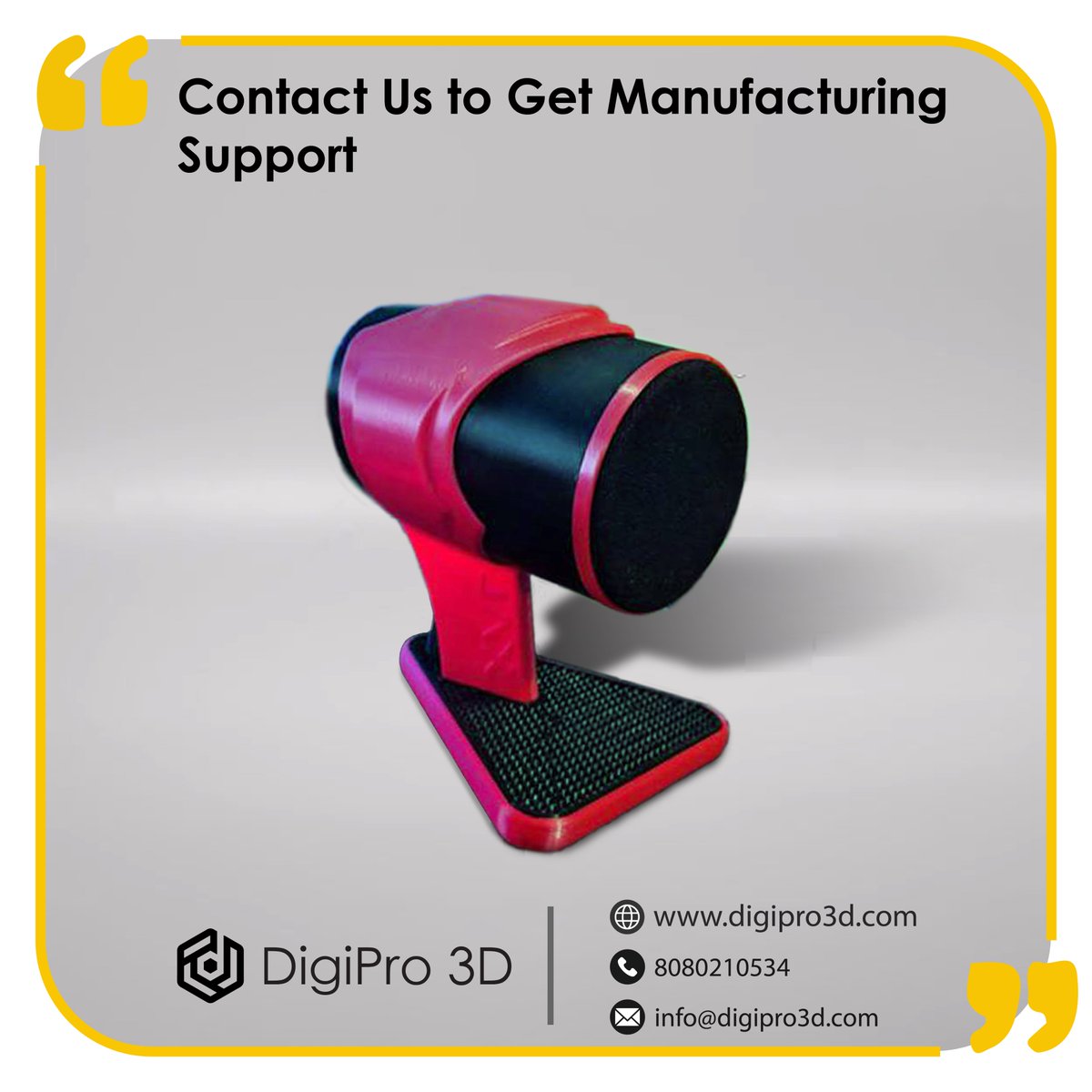 3dDigipro's tweet photo. Are looking for a finished prototype?

We have a complete solution from product development to a working prototype. 

info@digipro3d.com
+91 8080 210 534

#3dprinting #3ddesign #3dprint #prototype #engineering #pune #india #digipro3d #3dprintinginpune #productdevelopment #FDM https://t.co/8UKsoSg2G7
