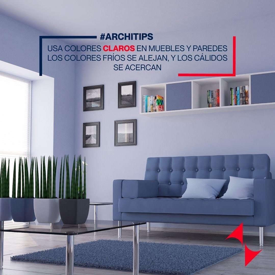 ayzarquitectos's tweet photo. #ARCHITIPS Utiliza colores claros en muebles y paredes ,los colores fríos se alejan y los colores cálidos acercan.
#azarchitecture #coloresdemoda #tipsdediseño https://t.co/lTbPZyXu7U