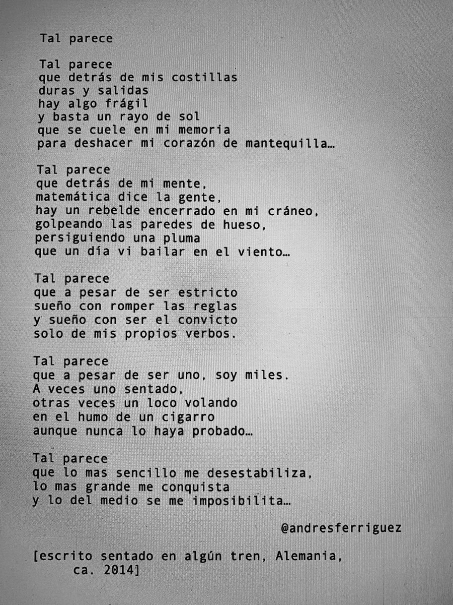 andresferriguez's tweet photo. Les comparto un poema, Tal parece, acerca de mis dos mitades del 🧠 https://t.co/cON4cJ84io