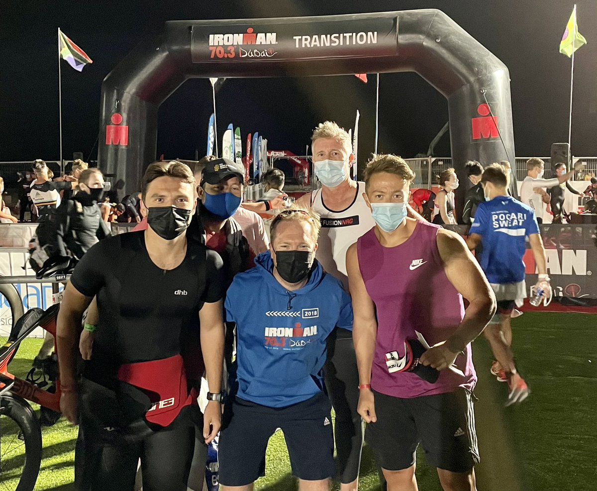 MrAndiPrice's tweet photo. Very proud of Team #FBiL @q8_danny @CraigBroome5 efforts yesterday at Dubai Ironman 70.3. A combined age of 132, various injuries &amp; late discipline changes, still managed to smash the course to bits! Thank you everyone who supported us. It always makes a difference! #IM703DUBAI https://t.co/pBczD32zsM