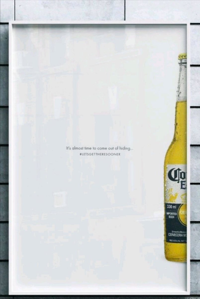 famouscampaigns's tweet photo. 'It's almost time to come out of hiding'  - Corona

Lovely spec ad from @CalvinInnes 

 #marketing https://t.co/L8Fd1jHRSH