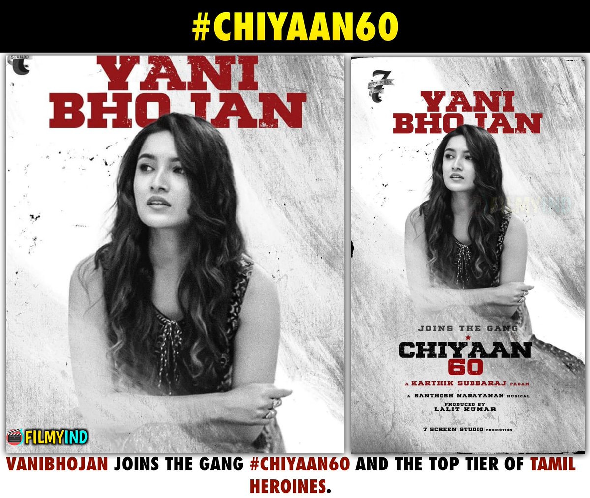 #ohmykadavule Fame Pretty actress @vanibhojanoffl joins #Chiyaan60 💐💕

#ChiyaanVikram #DhruvVikram @karthiksubbaraj @Music_Santhosh @SimranbaggaOffc