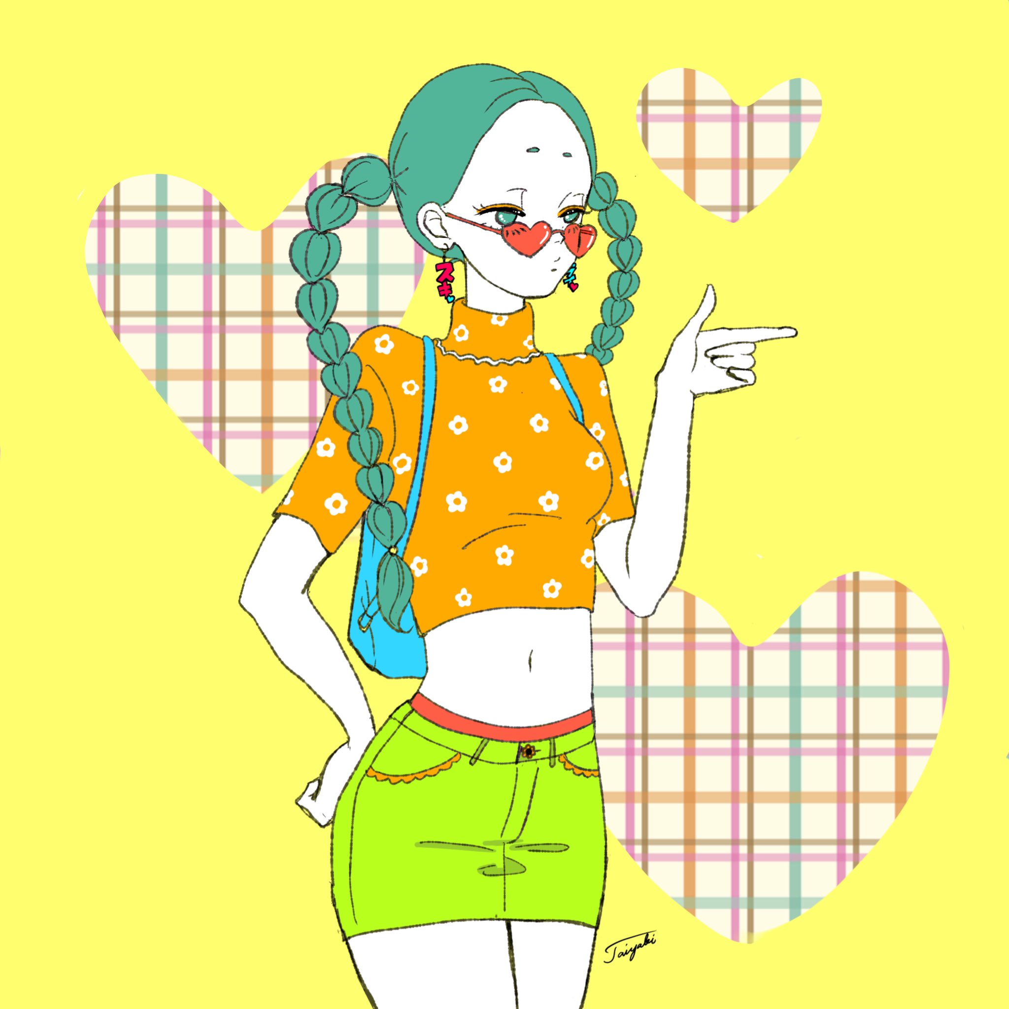たいやきうまうま 何言うてんの はっきりと言ってくれそうなポップガール置いときます イラスト好きな人と繋がりたい 女の子イラスト ファッションイラスト ポップガール 女の子のイラストだけで興味を持ってくれる方へ届け おしゃれ