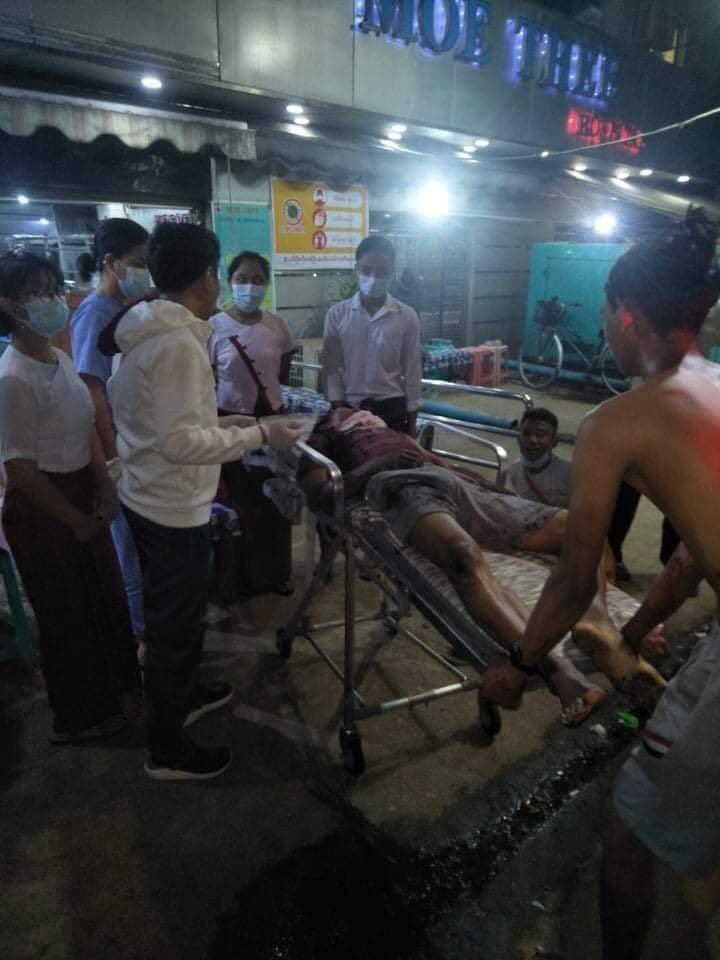 Last night in Thaketa twonship, Yangon, two civilians were shot &amp; killed by Myanmar military. #HearTheVoiceOfMyanmar #AgainstMyanmarMilitaryCoup