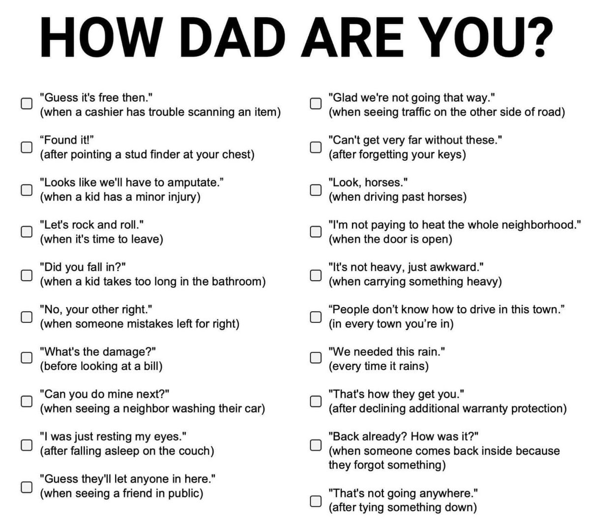 RT @JustinCaouette: How dad are you? https://t.co/BO7ak2yE7w