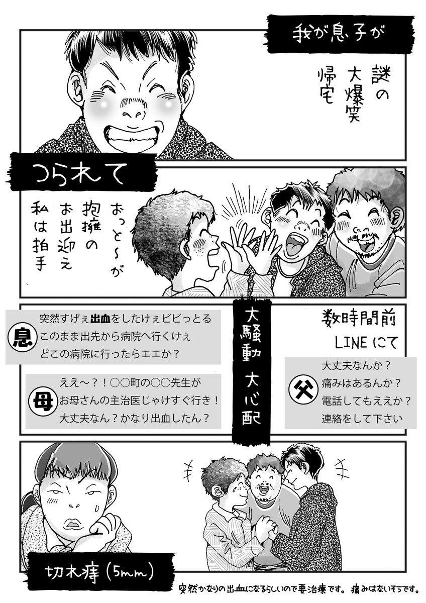 母が暇だと、何でも漫画にウソ偽りなく描きます。
エエそうですw 