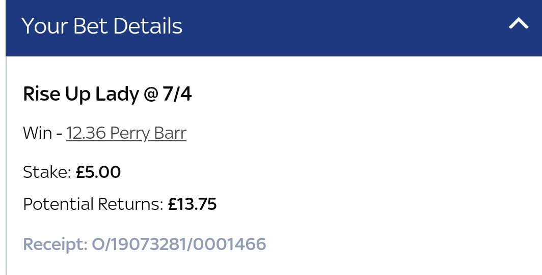 RacingTipsGold's tweet image. 🐶12.36 PB🇬🇧 - T6 RISE UP LADY - 1u WIN @ 7/4

Unexposed youngster who has blown the lids off last 2 runs. Unlucky lto still got 2nd, and won run before that. Has a big split adv and should be good enough to build a lead. Trap record of 3 of 7.

18+ be responsible.