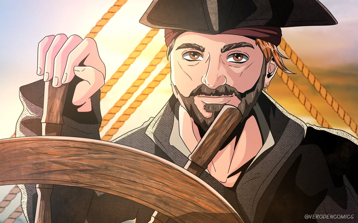 _warship's tweet photo. Absolutely enchanting fanart thanks to the incredible @iamveroden!
Witness me, Shippy drawn as a pirate! Also note the very accurate sleeplessness in my eyes!
#game #instatomorrow #instalivestream #instatwitchtv #fanart #tomorrow #love #instatwitter #bot #anime #pirate https://t.co/PNombeAkKI