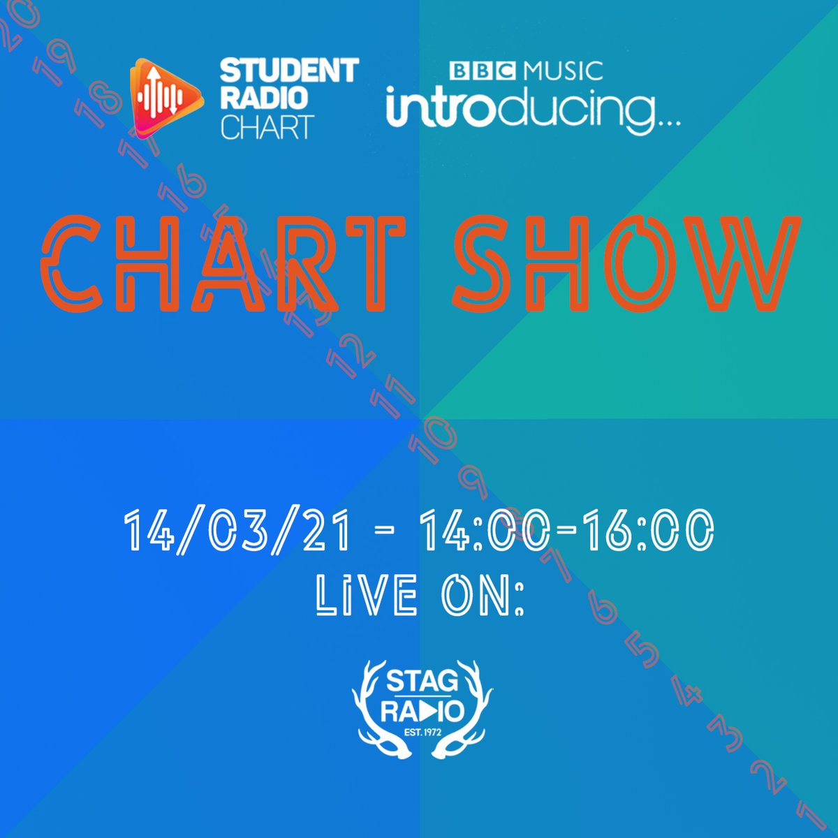 Let's kick off the first half of the #SRAChart presented by Ben, Dylan &amp; Emily (<a href="/StagRadioSurrey/">Stag Radio</a>). 🎙️

📻 Tune in on stagradio.com/live! Hope you’ll enjoy it!