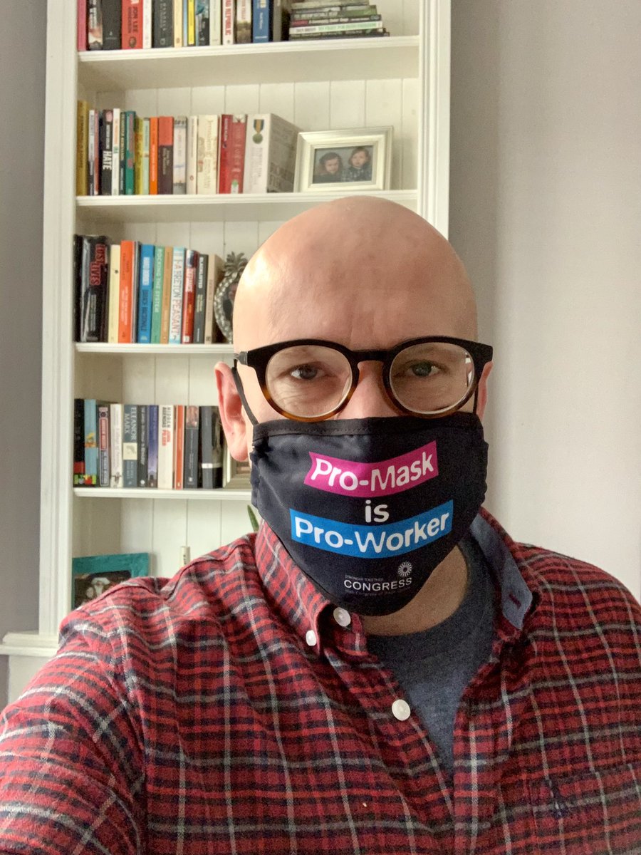 RyanMcKinney01's tweet photo. Go raibh maith agat for the great masks @irishcongress and to @forsa_union_ie for sticking them in the post. Least I can do is stick one on my face. Mask up folks, you know it makes sense. #WearAMask #joinaunion https://t.co/iuXM77y4BL