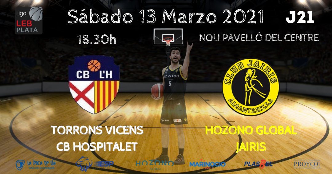 ⚔️  𝗗𝗜́𝗔 𝗗𝗘 𝗣𝗔𝗥𝗧𝗜𝗗𝗢 ⚔️

¡¡¡ NOS JUGAMOS MEDIA VIDA HOY !!!

🥉   J21 - #LEBPlata 
🆚  <a href="/cbhospitalet/">C.B. L'Hospitalet</a>  
🕗  18.30h
📌  Nou Pavelló del Centre
📃  Previa: jairis.com/hospitalet-otr…
📹  Canal FEB: canalfeb.tv/live?l=BD98BFE…

#HospitaletJairis 
#UnaFamiliaHistórica
