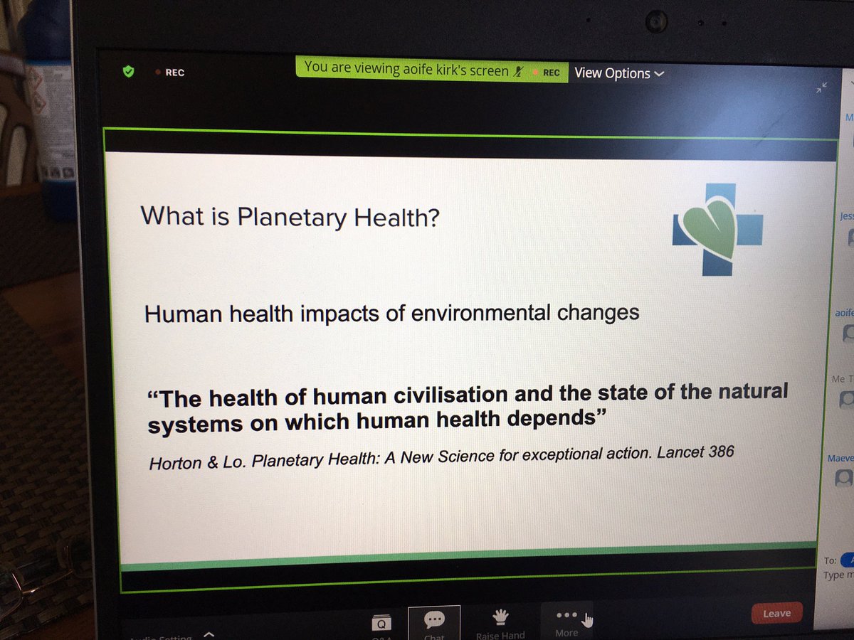 AinemCarroll's tweet photo. Next speaker @aoifekirk @IrishDocsEnv We can all do our bit for the environment #WiMINConference21 @WomenMedIreland https://t.co/2ZyZ9d8Hrt