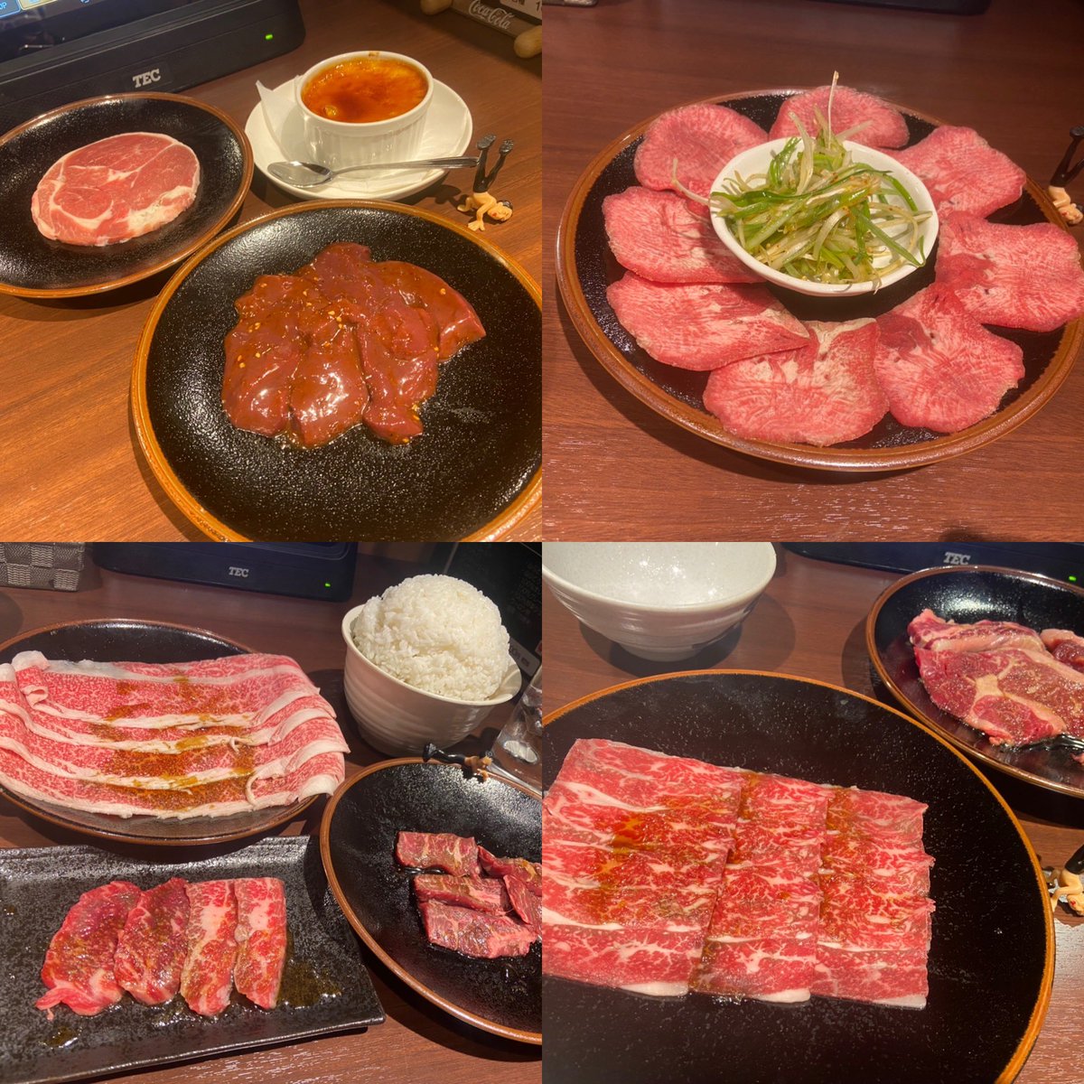 もじ 晩飯 金花郎 札幌 清田区 焼肉 食べ放題 旭川本店ながら札幌でも人気店 5組程待ちもあり 食べ放題コースが3種に増えてプレミアムコースは稀少部位のブリスケや焼プリンもok ブリスケは程よいサシで見た目もgoodです