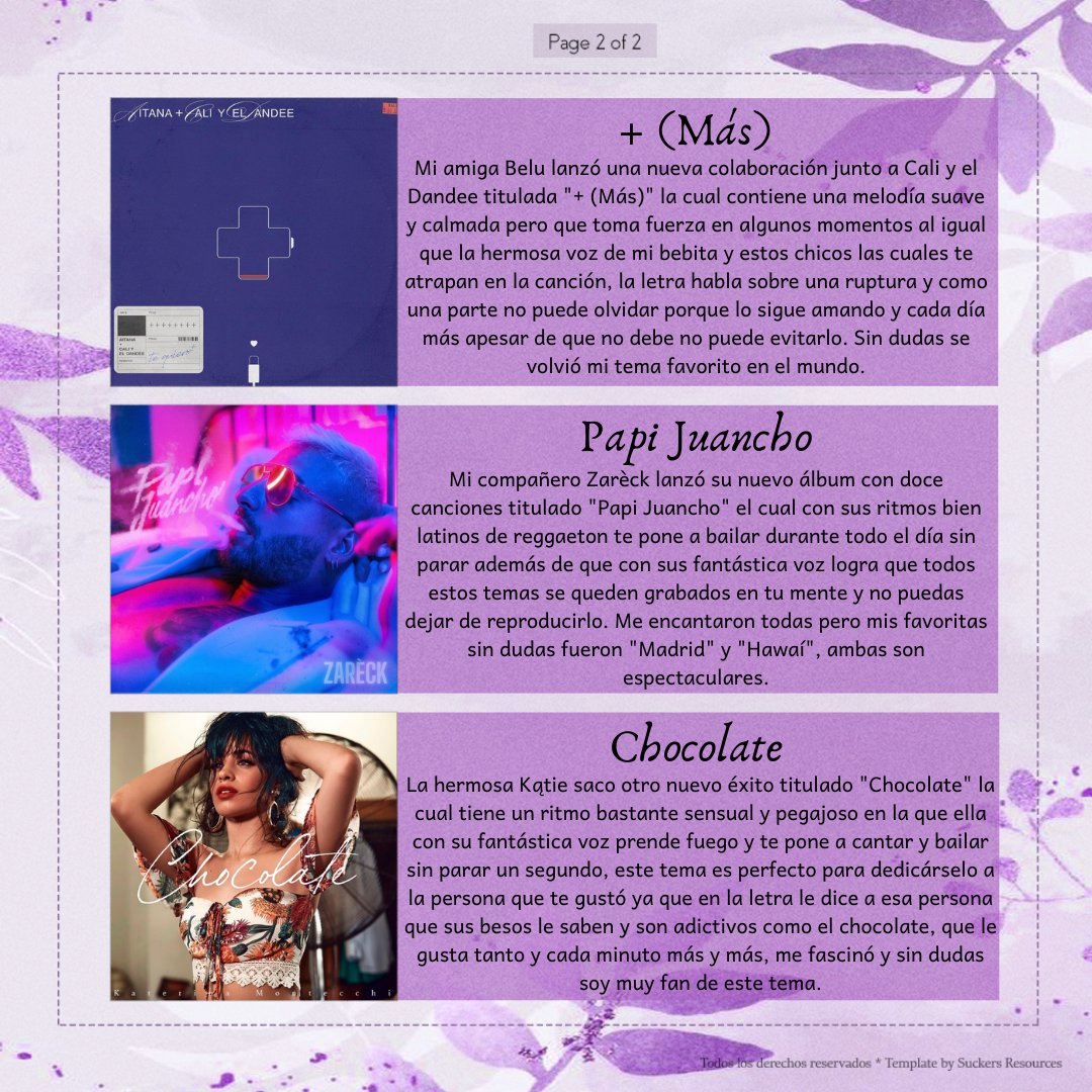 littlxminion's tweet photo. 🍇; Playlist de una pulgita.

Despertando con todas las energías bien tempranito y con muy buena música, aquí les dejo mi playlist de hoy que contiene puros temazos que me tienen muy fan, muchas felicitaciones a todos!💜

#MasAxCyD #PapiJuanchowithZ #ChocolateByKat https://t.co/oAfKOiRVOD