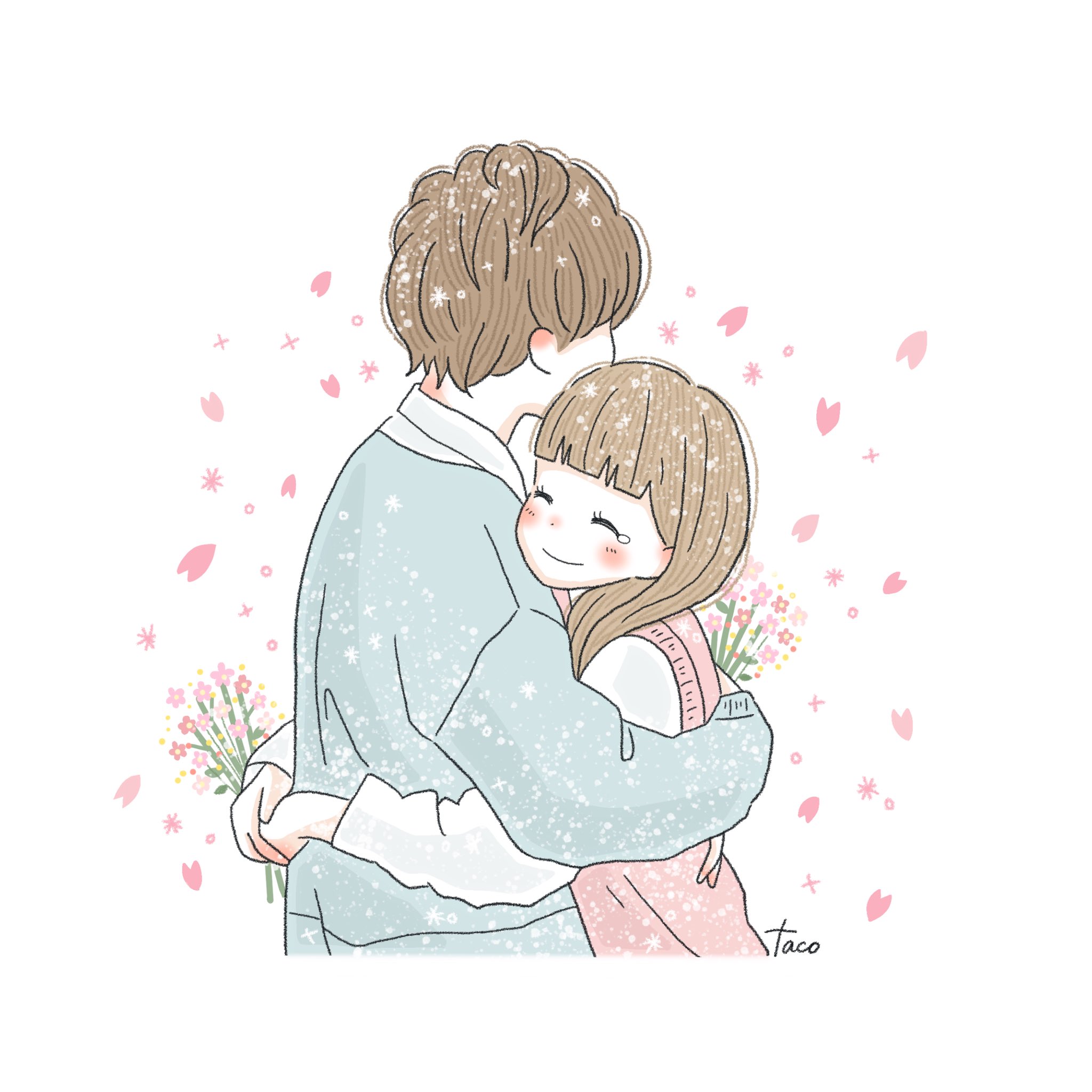 Tacomaru イラスト 花束みたいな恋をしたを観てきたよ 卒業式 カップルイラスト 絵描きさんと繫がりたい イラスト Illustration T Co Fwfkfkggis Twitter
