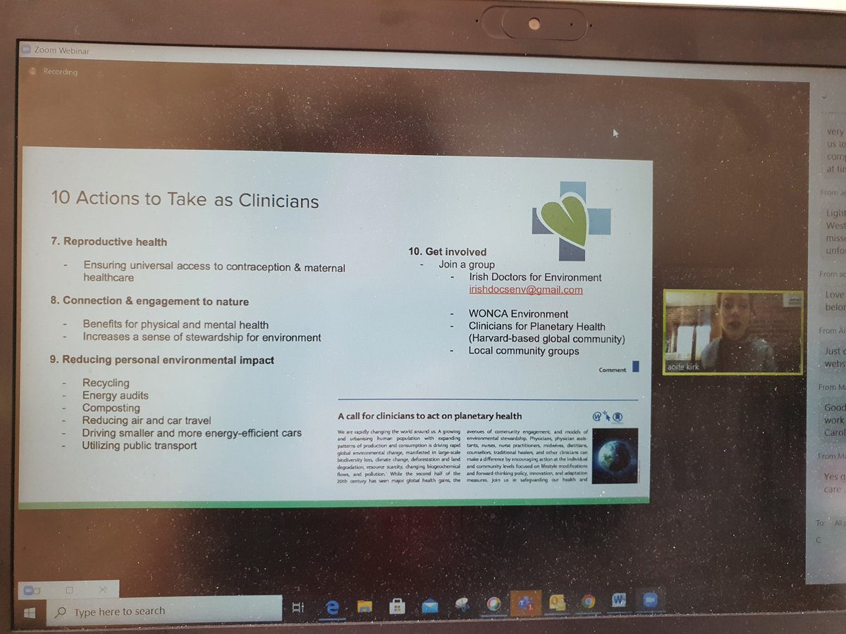 russellnoirin's tweet photo. Great advice from @aoifekirk- 10 steps for all physicians who care about environmental health. I particularly loved ' social prescribing ' - prescribe walking 10,000 steps or connecting with friends!
#WiMINConference21 https://t.co/IWbGWTW6Kn