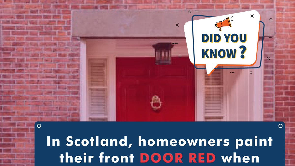 propertyfolks's tweet photo. Homeowners in Scotland paint their front door red in order to signify that they have paid off their mortgage. This mortgage-free announcement is of course exciting to homeowners and we think it’s worth proclaiming!
#realtyfacts #DidYouKnow https://t.co/vKy1ZDeT0C